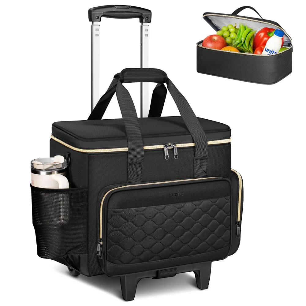 YTONET 15.6-inch Rolling Teacher Bag with Lunch Bag