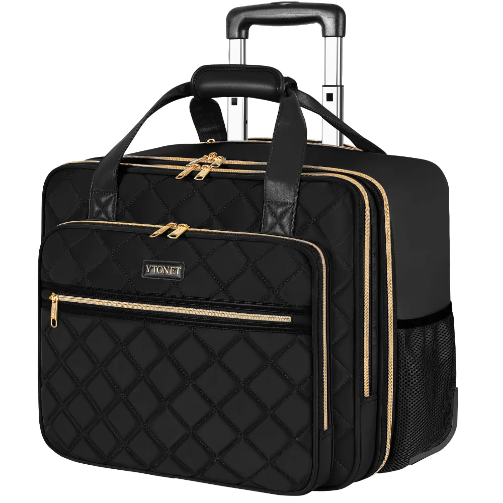 YTONET 17.3-inch Rolling Laptop Bag, with lock