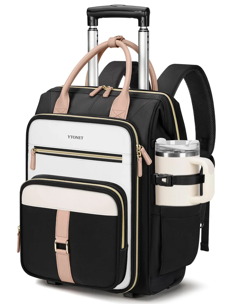 YTONET 17.7-inch Rolling Backpack